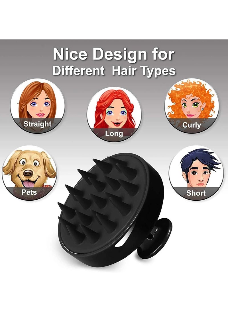 URbantin Hair Scalp Massager Brush, Silicone Shampoo Brush for Men Women Kids Pets Head Hair Brush Scrubber Dandruff Scalp Exfoliator for Curly Wet Dry Straight Short Thick Thin Hair  - Image 5