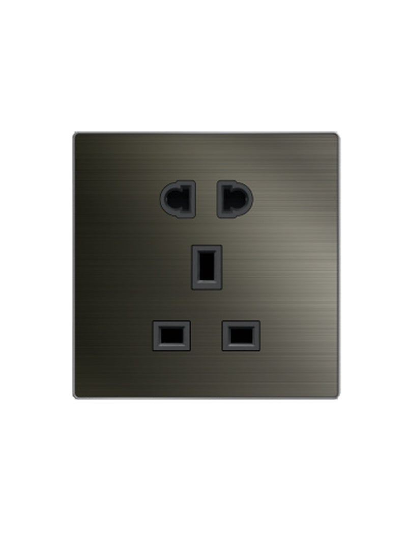Foreign trade socket (two plugs + 13A socket) 