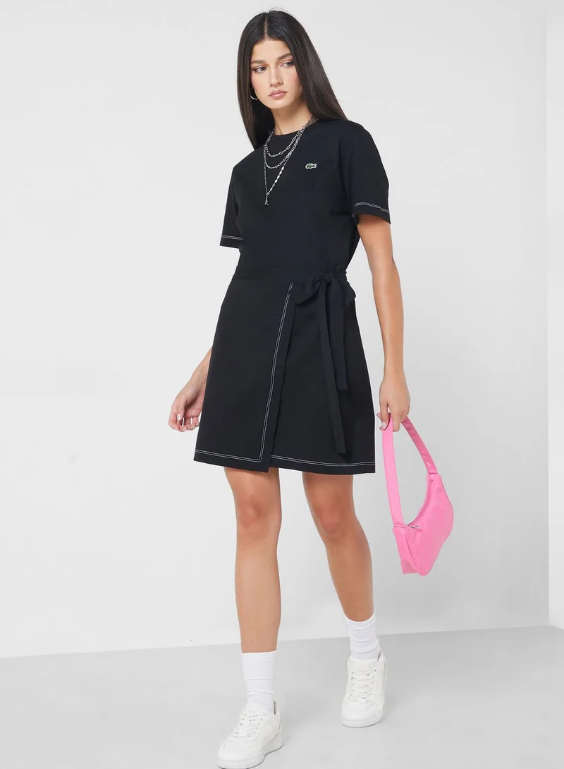 LACOSTE Tie Detail Robe