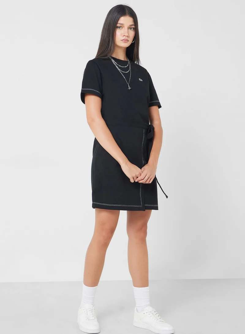 LACOSTE Tie Detail Robe