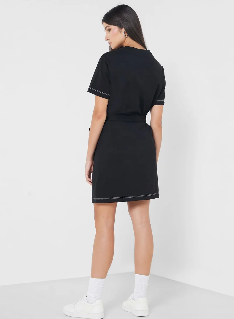 LACOSTE Tie Detail Robe