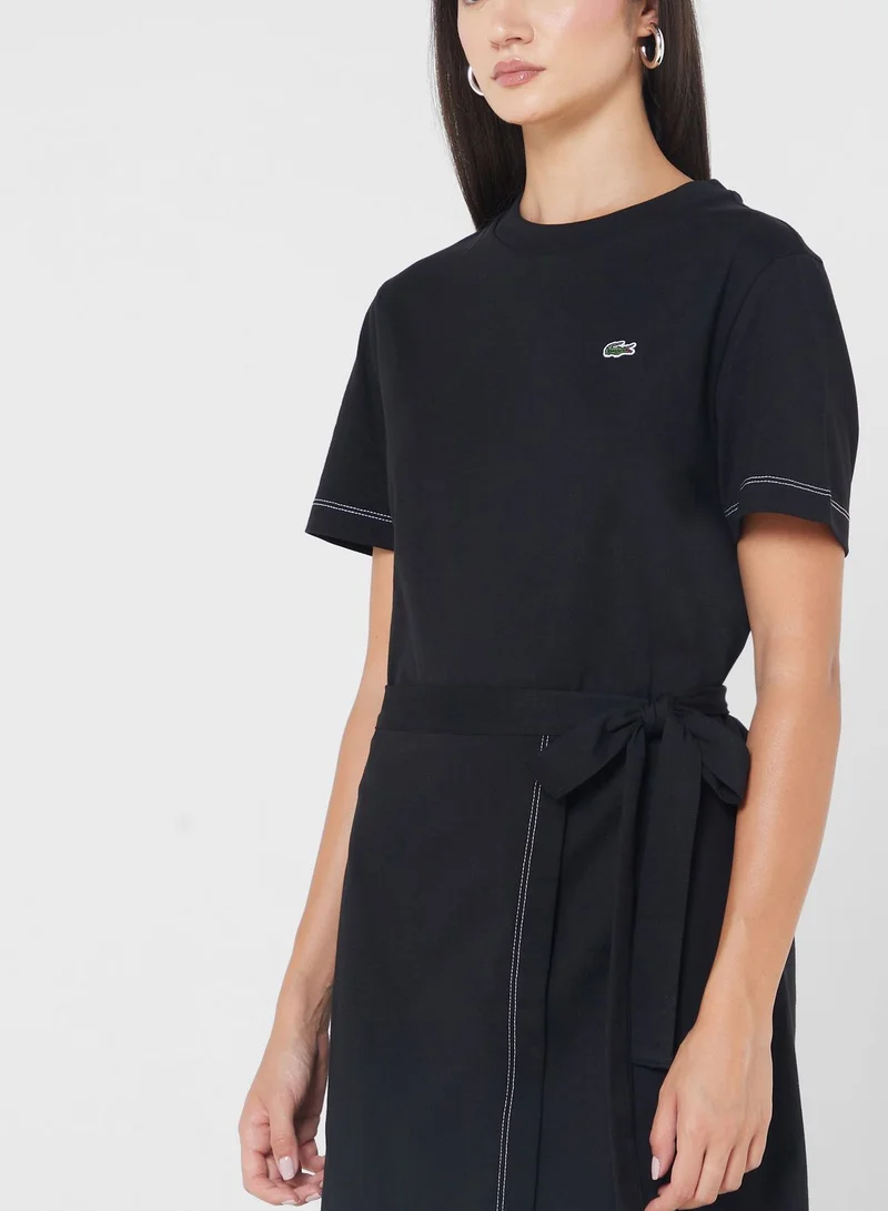 LACOSTE Tie Detail Robe