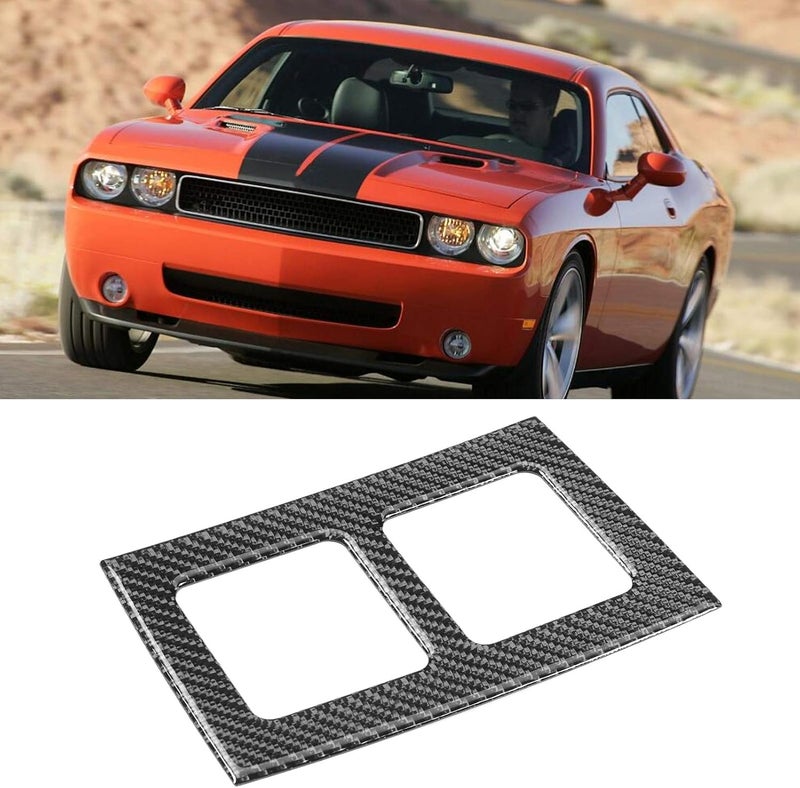 klarako Air Outlet Vent Cover, Carbon Fiber Rear Air Outlet Vent Cover Trim Fit for Challenger 2008?2014 LHD - Image 3