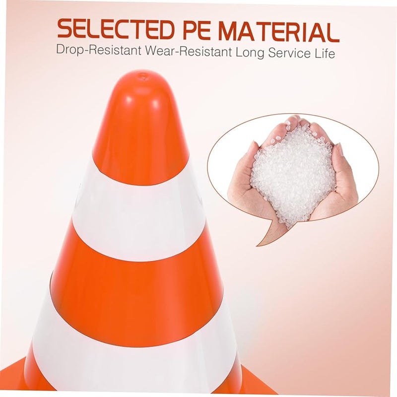 6 Pcs Orange Safety Cones High Visibility Traffic Cones for Construction Road Work Sports - Image 4