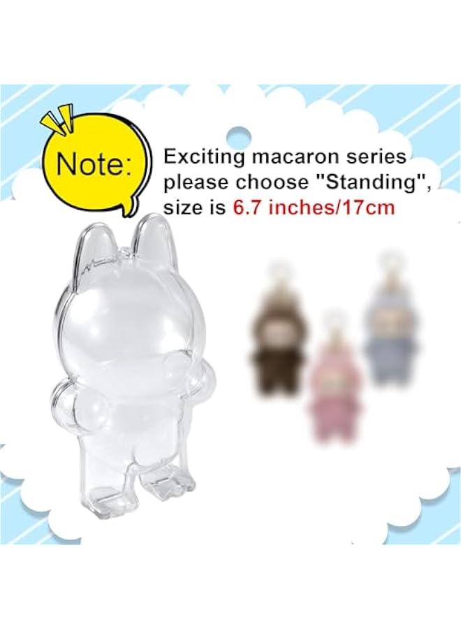 Protective Case for Plush Figure Doll, 6.9 Inch Display Stand Acrylic Case Cover Mini Transparent Standing Doll Protector Cover Clear Dust Cover Walking Display Bag Display Case for Fan Collection - Image 4