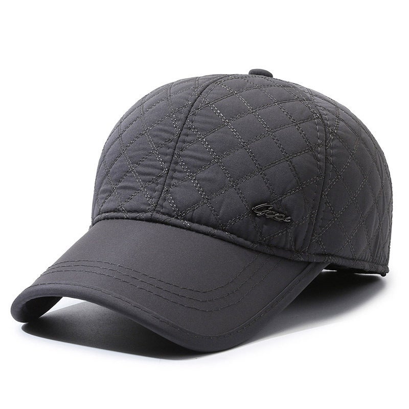 Winter Baseball Cap Men Middle-Age  Ear Protection Warm Hat - Image 1