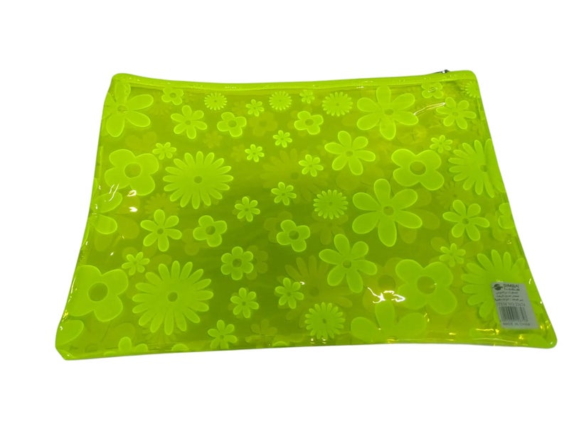 Simba Plastic Zipper File Fluorescent Yellow B4 Model 22674