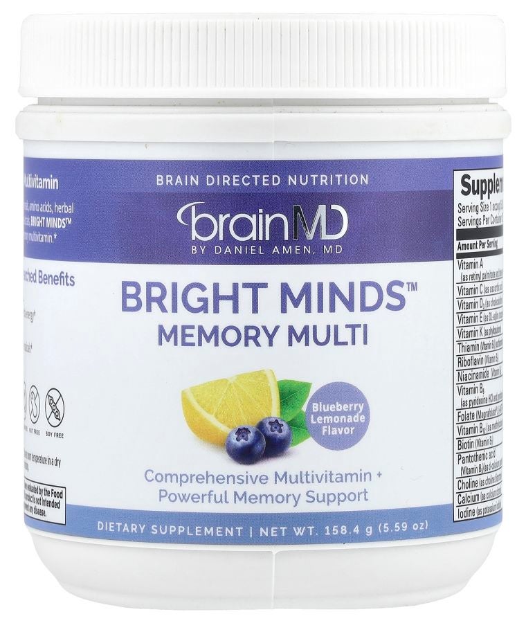BRAINMD Bright Minds™ Memory Multi Blueberry Lemonade 5.59 oz (158.4 g)