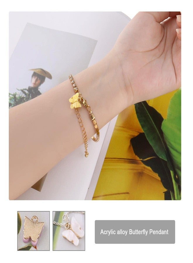 Create idea 90Pcs Butterfly Charms Acrylic Butterfly Pendant Colorful Butterfly Shape Charms Decorative Accessories for DIY Making Handmade Jewellery Earrings Bracelets - Image 5