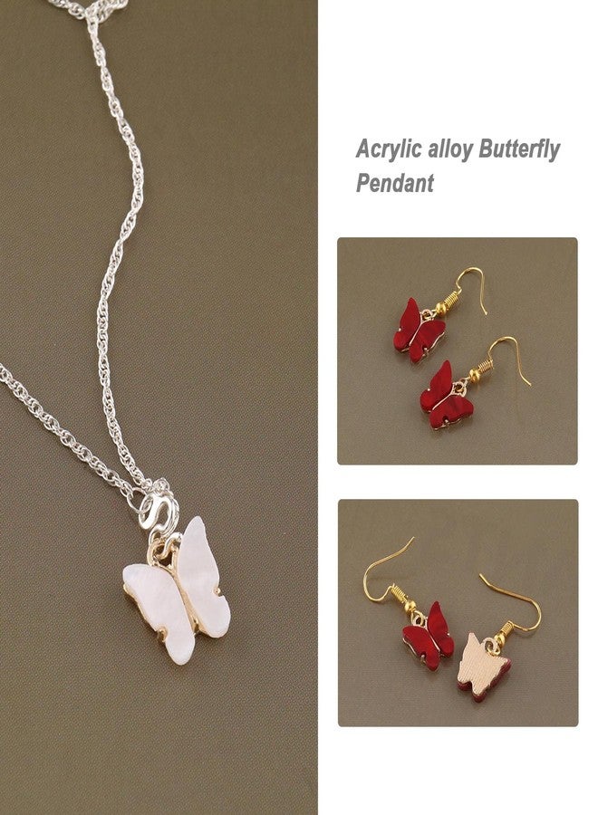 Create idea 90Pcs Butterfly Charms Acrylic Butterfly Pendant Colorful Butterfly Shape Charms Decorative Accessories for DIY Making Handmade Jewellery Earrings Bracelets - Image 3