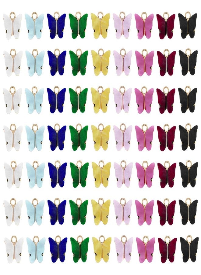 Create idea 90Pcs Butterfly Charms Acrylic Butterfly Pendant Colorful Butterfly Shape Charms Decorative Accessories for DIY Making Handmade Jewellery Earrings Bracelets - Image 1