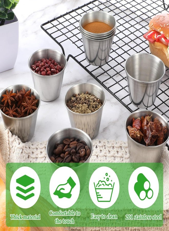 IANFAN 100Pcs 2.5oz Metal Ramekins Stainless Steel Sauce Cups Dipping Cups Bulk Small Sauce Container Reusable Round Dipping Bowls Condiment Cup for Dish Butter Kitchen Restaurant Party Dinner Cooking - Image 5