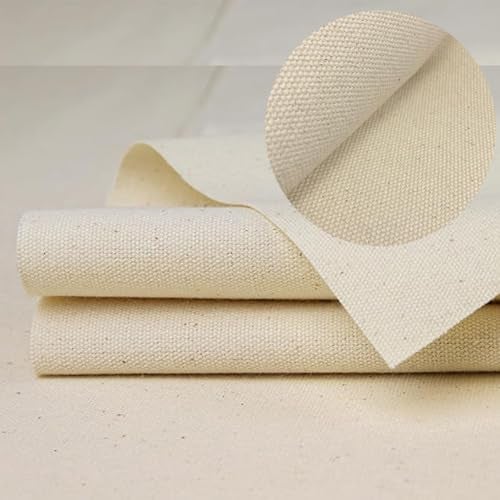 CANVASS® 2/5 Meters Tarp & Canvas Cotton Duck Canvas Cloth, Natural Color (Stiff) (Table Cloth/Manjarpaat/Manjarpat) (63 Inches Width) 2 Mtrs - Image 1