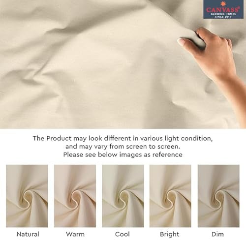 CANVASS® 2/5 Meters Tarp & Canvas Cotton Duck Canvas Cloth, Natural Color (Stiff) (Table Cloth/Manjarpaat/Manjarpat) (63 Inches Width) 2 Mtrs - Image 2