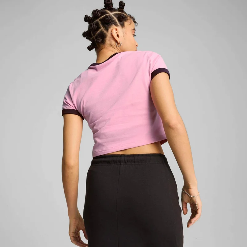 بوما Women Pink Downtown Graphic Baby Tee Pink Women's T-Shirt