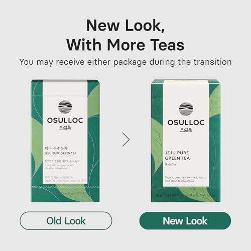 OSULLOC Pure Green Tea Mild Clean tasting Aroma USDA Organic Premium Blended Tea from Jeju Tea Bag Series 20 count - Image 5