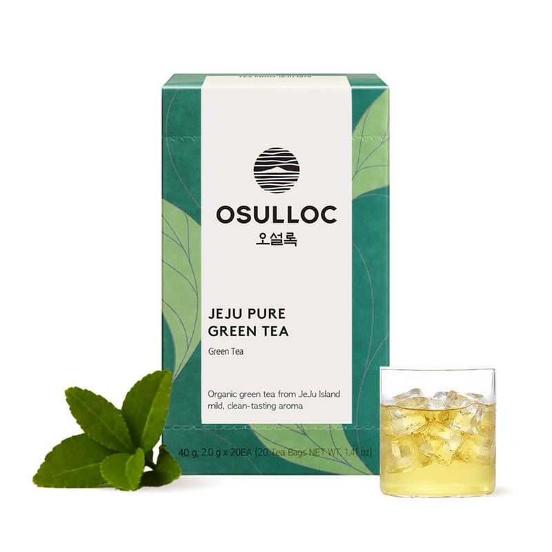 OSULLOC Pure Green Tea Mild Clean tasting Aroma USDA Organic Premium Blended Tea from Jeju Tea Bag Series 20 count - Image 3