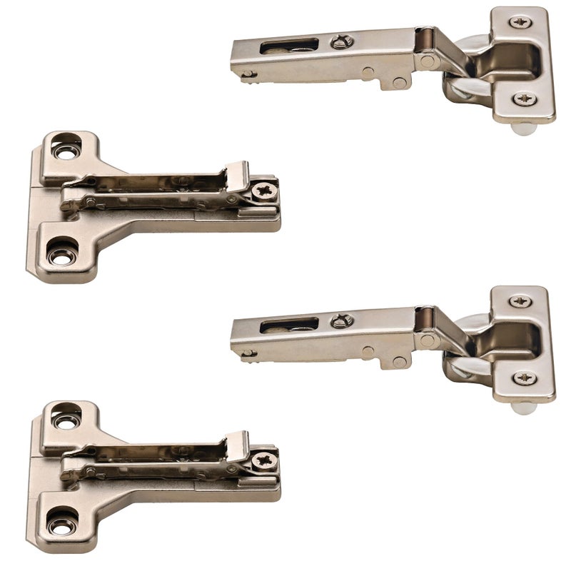 2 Salice European Face Frame Hinges C2P6A with Face Frame Clip On Adapter Plates