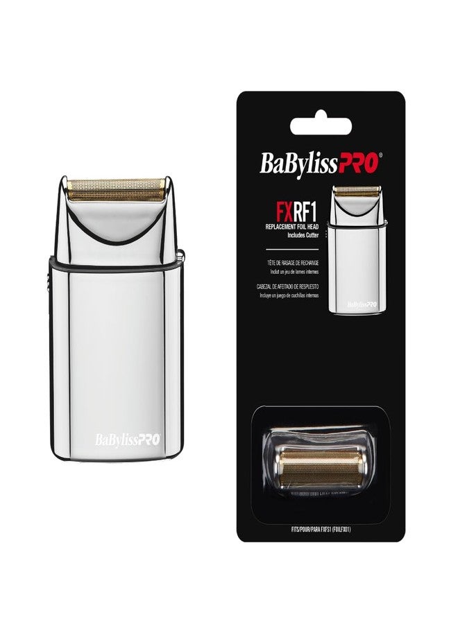 مجموعة ماكينة حلاقة BaBylissPRO Barberology Foil Shaver FXFS1 SILVERFX الاحترافية عالية العزم + رأس ماكينة حلاقة بديل أحادي الشفرة من BaBylissPRO Barberology FXFS1 SILVERFX مع شفرة واحدة