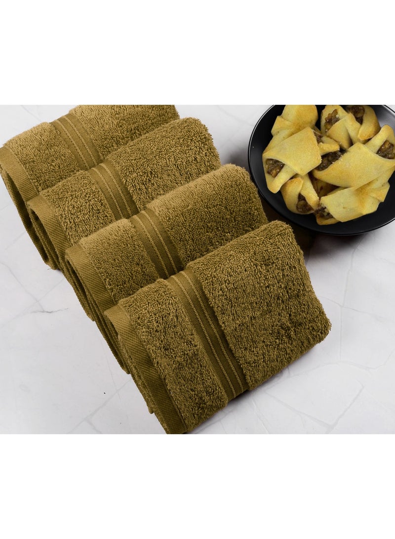 Bliss Casa 4-Piece 100% Combed Cotton Hand Towels - 550 GSM Quick Dry Highly Absorbent Hand Towel Set 16x28 Inch - Image 3
