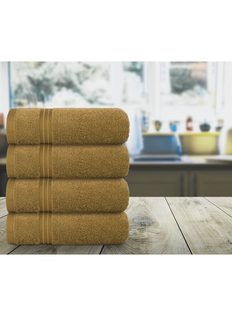 Bliss Casa 4-Piece 100% Combed Cotton Hand Towels - 550 GSM Quick Dry Highly Absorbent Hand Towel Set 16x28 Inch - Image 2