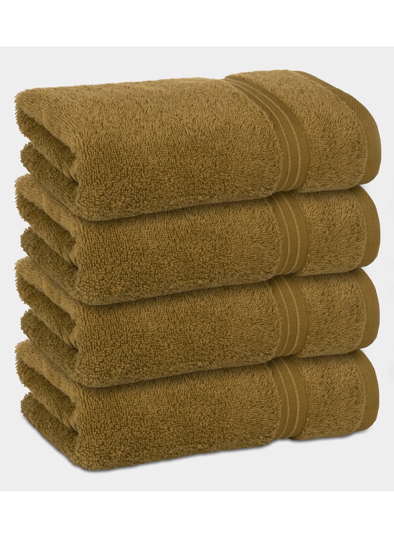 Bliss Casa 4-Piece 100% Combed Cotton Hand Towels - 550 GSM Quick Dry Highly Absorbent Hand Towel Set 16x28 Inch - Image 1