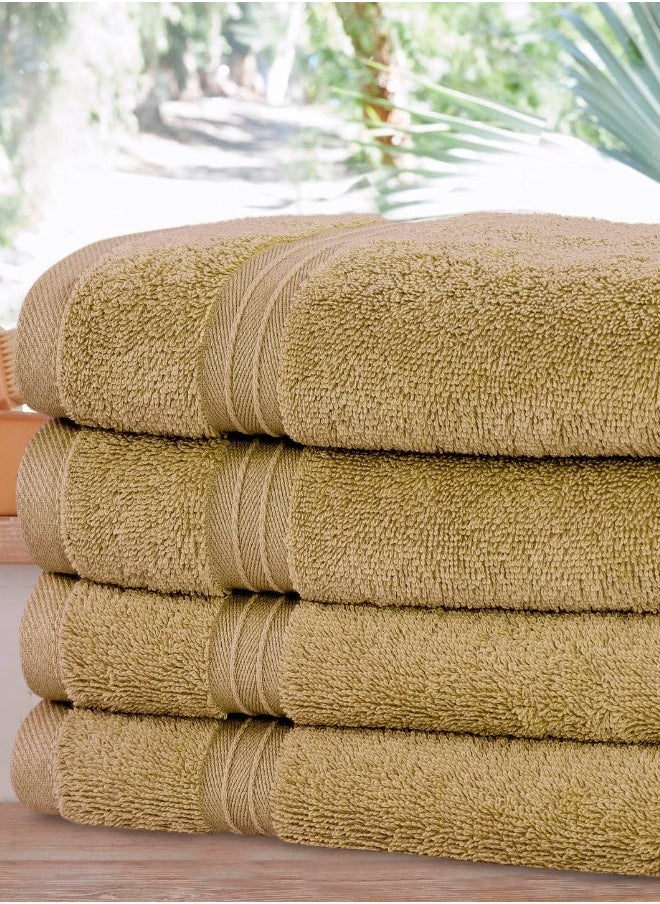 Bliss Casa 4-Piece 100% Combed Cotton Hand Towels - 550 GSM Quick Dry Highly Absorbent Hand Towel Set 16x28 Inch  - Image 1