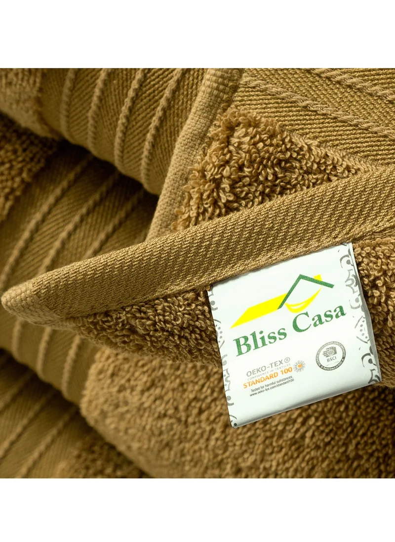 Bliss Casa 4-Piece 100% Combed Cotton Hand Towels - 550 GSM Quick Dry Highly Absorbent Hand Towel Set 16x28 Inch