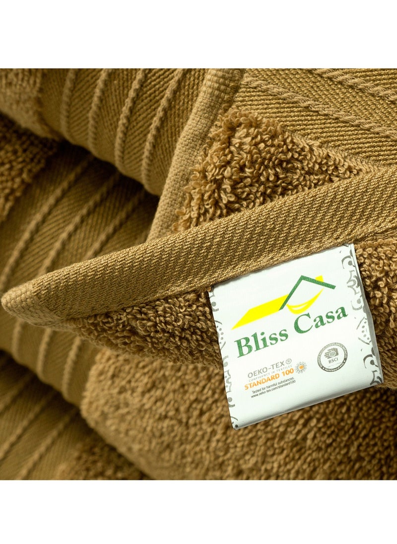 Bliss Casa 4-Piece 100% Combed Cotton Hand Towels - 550 GSM Quick Dry Highly Absorbent Hand Towel Set 16x28 Inch  - Image 4