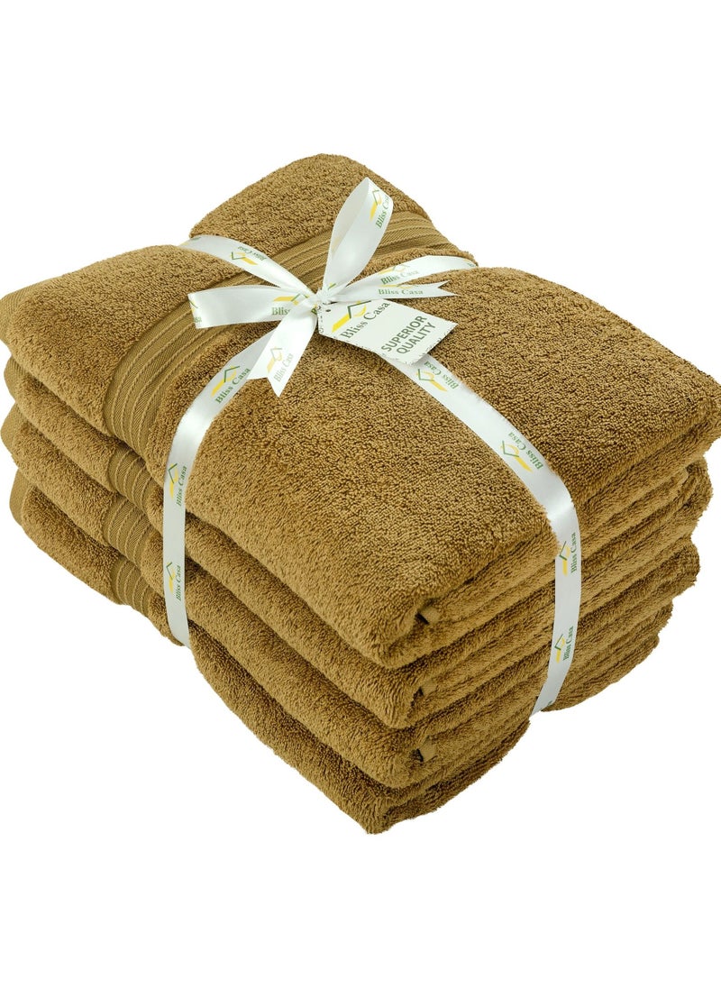 Bliss Casa 4-Piece 100% Combed Cotton Hand Towels - 550 GSM Quick Dry Highly Absorbent Hand Towel Set 16x28 Inch  - Image 3