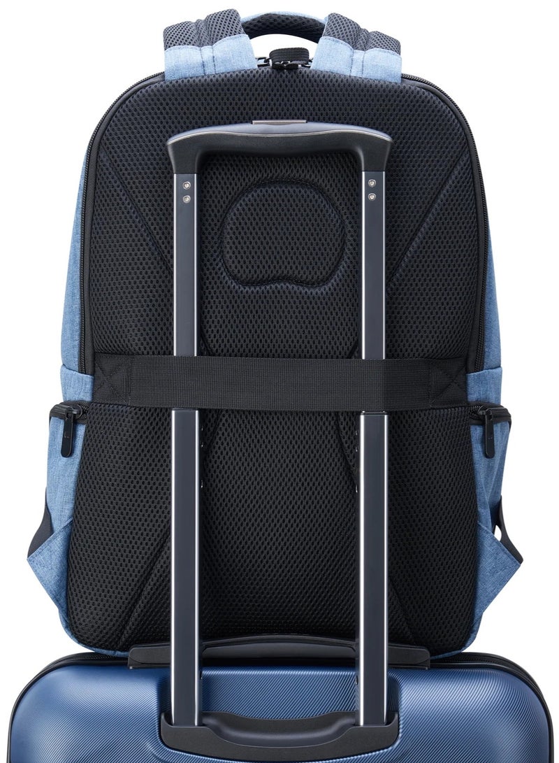 DELSEY Paris Element Voyager 2 Compartment 15.6" Laptop Protection Backpack - Blue Jeans - Image 5