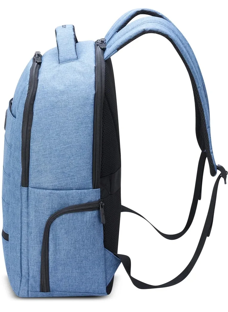 DELSEY Paris  Element Voyager 2-Compartment 15.6-Inch Laptop Protection Backpack - Blue Jeans  | Best Price UAE