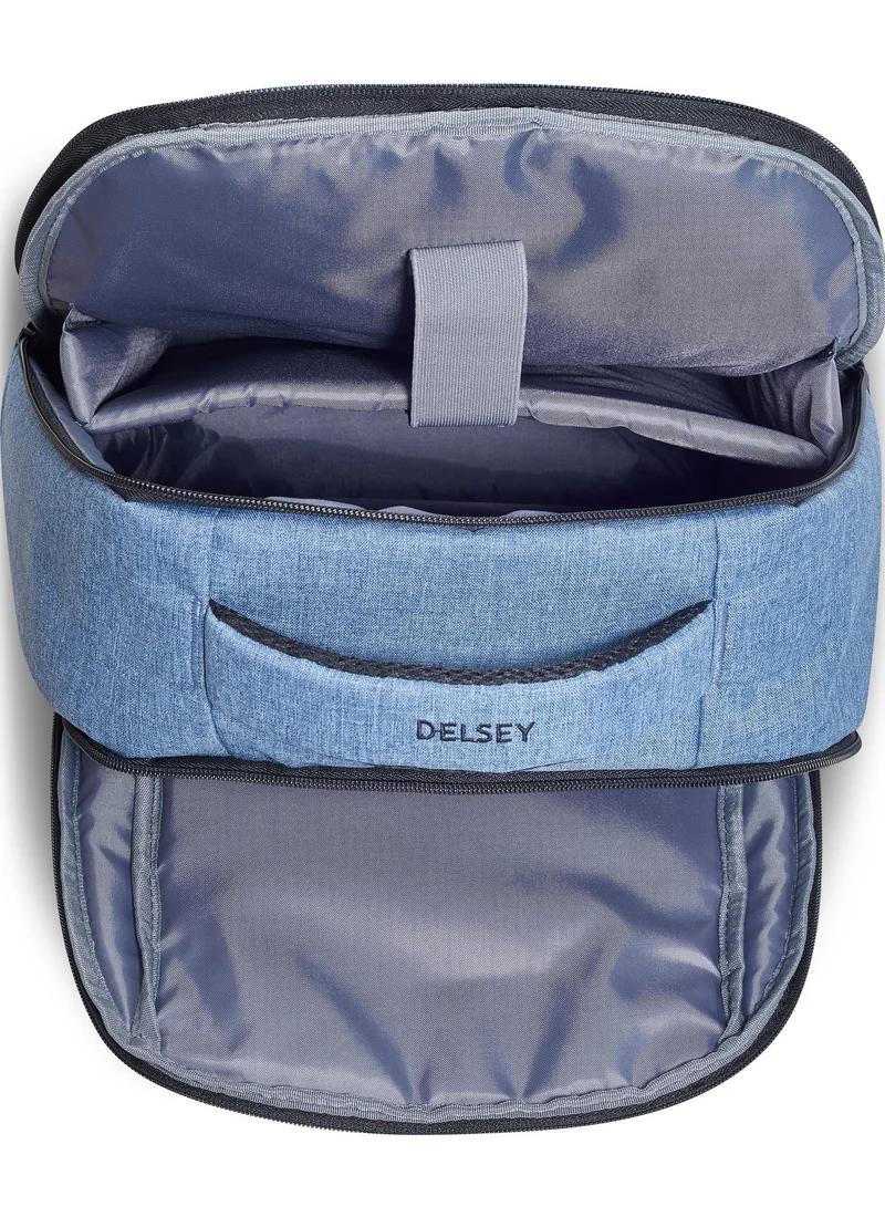 DELSEY Paris  Element Voyager 2-Compartment 15.6-Inch Laptop Protection Backpack - Blue Jeans  | Best Price UAE
