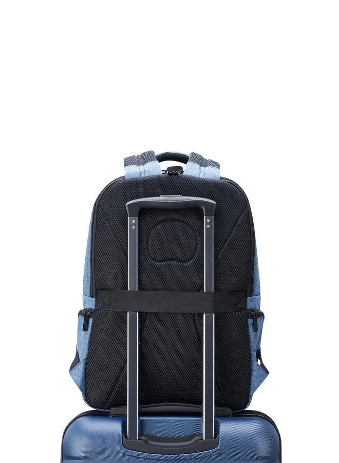 DELSEY Paris Element Voyager 2 Compartment 15.6" Laptop Protection Backpack - Blue Jeans