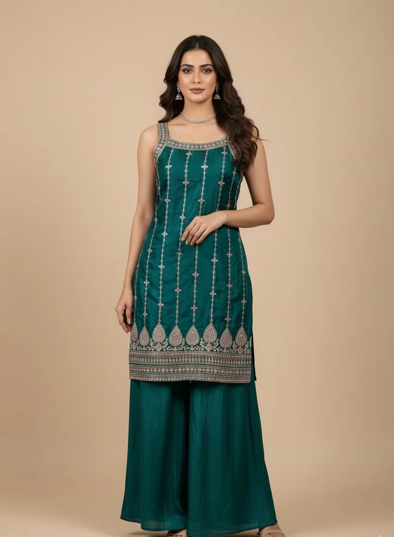 Lehar Green Plazzo Suit