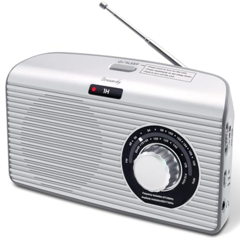 Bluetooth Speaker Radio Sleep Timer, Hi-Fi Clear Extra Loud Sound, Portable AM FM Radio with Strong Reception, Plug in Wall or Battery Operated for Home/Outdoor, Seniors Small Gift - Image 1