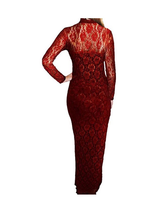 Fashion Group Long Lace Women Dress - Image 2