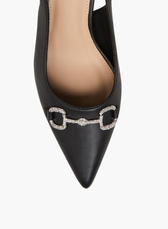 Flora Bella By Shoexpress Women Embellished Kitten Heel Shoes - Image 4