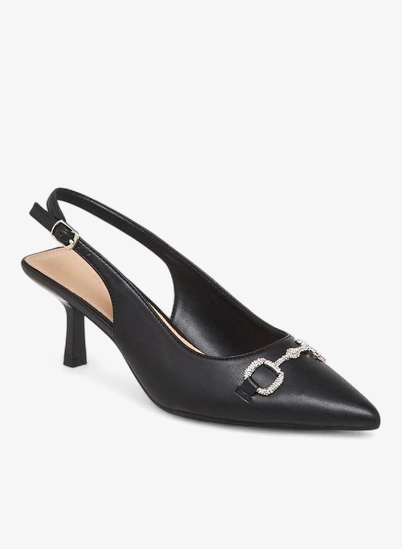 Flora Bella By Shoexpress Women Embellished Kitten Heel Shoes - Image 2