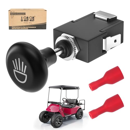 10L0L Universal Golf Cart Light Switch, Push Pull Headlight Switch Button 12Volt 15AMP On Off Light Button Replace for Yamaha, Club Car, EZGO Golf Cart - 1 Pack - Image 1
