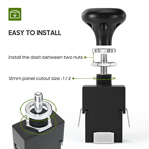 10L0L Universal Golf Cart Light Switch, Push Pull Headlight Switch Button 12Volt 15AMP On Off Light Button Replace for Yamaha, Club Car, EZGO Golf Cart - 1 Pack - Image 5