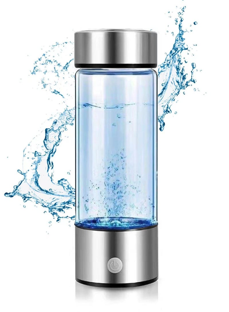 KASTWAVE Portable Hydrogen Water Generator Bottle with SPE and PEM Technology, Alkaline Ionizer Generator USB Rechargeable Portable Hydrogen Rich Water Glass Health Bottle for Home and Fitness Daily Drinking - Image 1