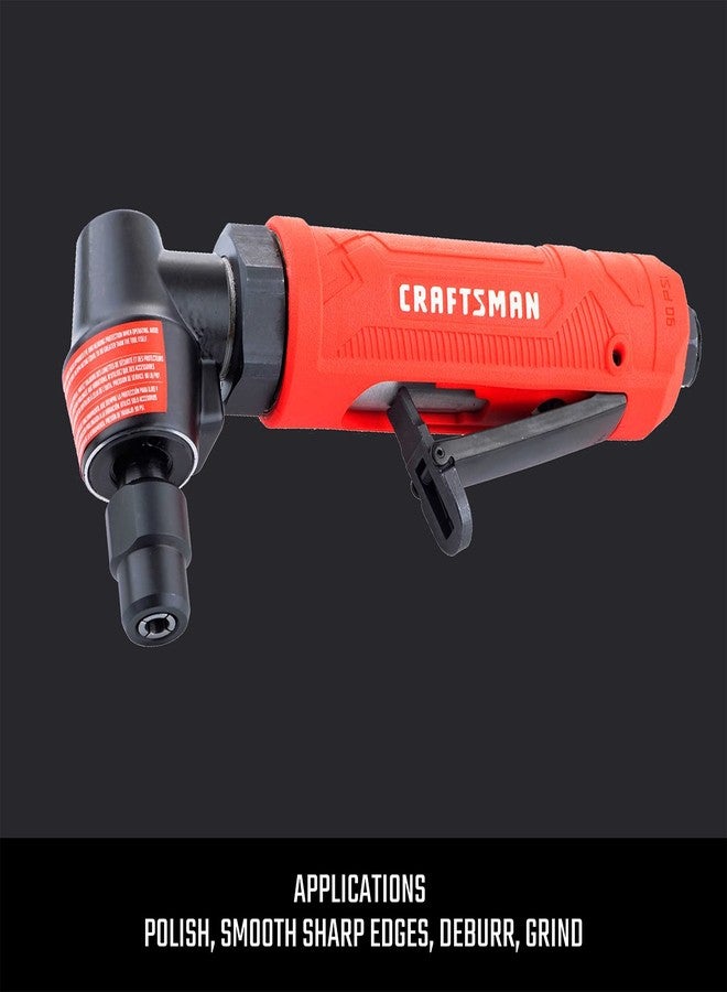CRAFTSMAN 1/4-in Angle Die Grinder with Spindle Lock, 21,000 RPM High-Speed Power, Angled Head for Tight Areas, Built-in Muffler, Ergonomic Insulated Handle - Image 4