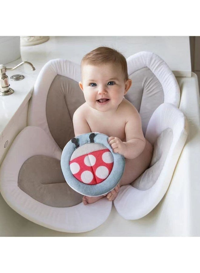 HOOKOR Baby Bathtub Baby Bath Mat Seat, Sponge Folding Fits Most Sinks Newborn & Baby Essentials - Image 4