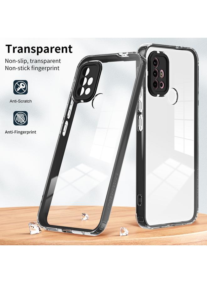 اس-توب جراب لهاتف Motorola Moto G20 3 في 1 جراب هاتف شفاف من مادة TPU بلون إطار الكمبيوتر الشخصي - Image 2