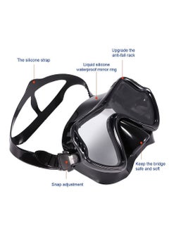 Generic Snorkel Set for Women and Men Anti-Fog Tempered Glass AdultsSnorkel Diving Mask and Snorkels Goggles Glasses Diving Swimming Easy Breath Tube Set Snorkel Mask-Black  - Image 3