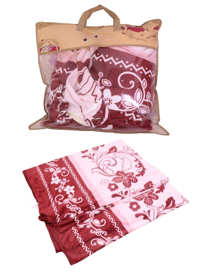 SMART HOME Light, soft and warm winter blanket with a comfortable silky feel, double bed blanket measuring 220X240 cm and weighing 2 kg, super soft double layer blanket made of high quality materials - Image 1