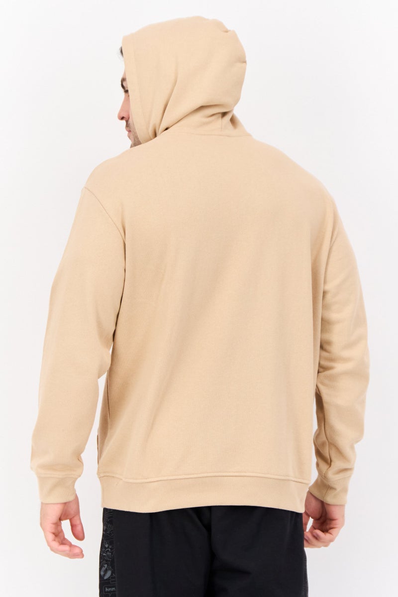 adidas Originals Men Sportswear Fit Long Sleeves Running Sweatshirt, Tan  - Image 3