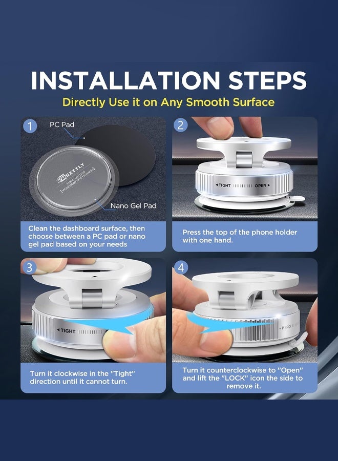 【Mechanical Vacuum Adsorption】Universal Magnetic Cell Phone Holder - Image 4