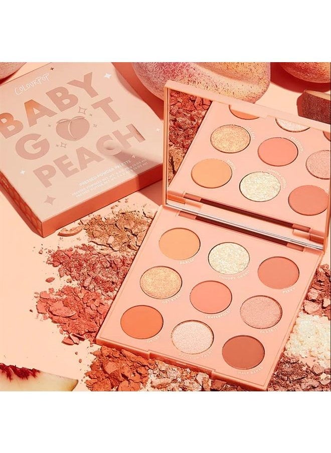 ColourPop "Baby Got Peach" Shadow Palette - 9 Pan Eyeshadow Palette Full Size, No Box  - Image 1